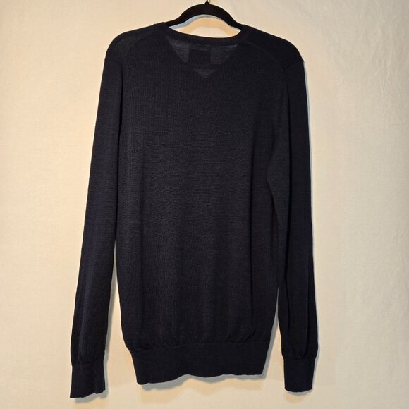 MON ES.SENTIEL DEVRED 1902 Old Money Quite Luxury Minimalist Navy Sweater Size L - Picture 2 of 16